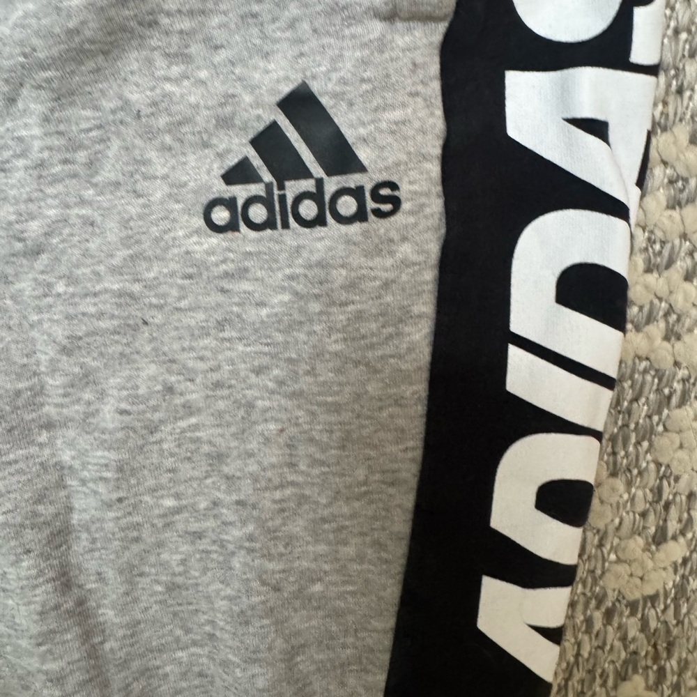 Adidas Kids Gray and Black Joggers - Picture 3 of 4